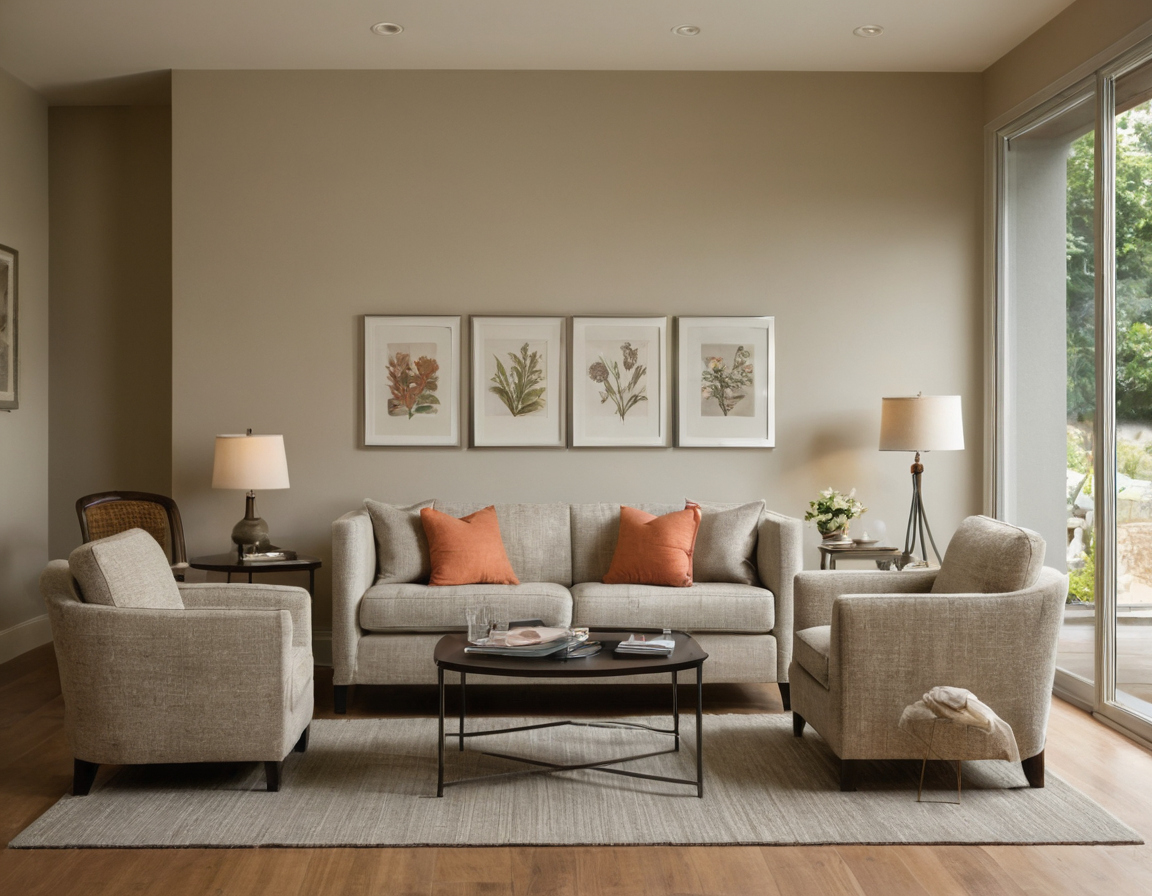 Luxury interior image showing The 2-2-1 idea usually means two seats on one sofa, two seats on another sofa or loveseat, and one accent chair