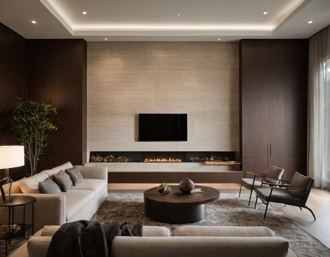 Luxury interior image showing What do living room wall panels cost over their service life